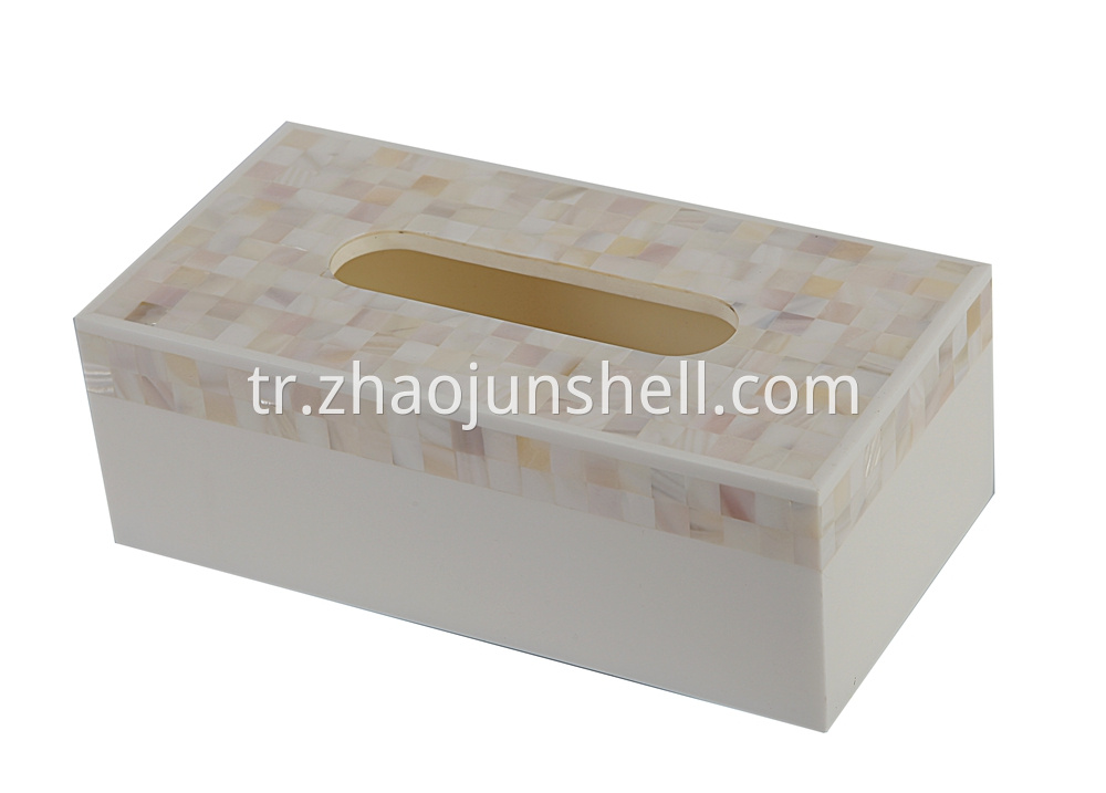 river shell tissue box